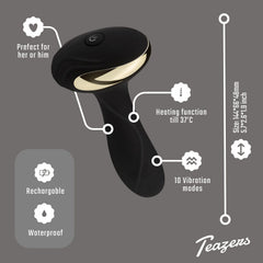 Teazers – Heat Of The Moment Butt Plug Vibrator – Black