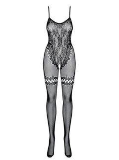 Obsessive - Crotchless Bodystocking With Body And Garter Design