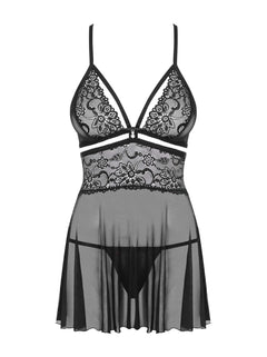 Obsessive - Babydoll Set - Black