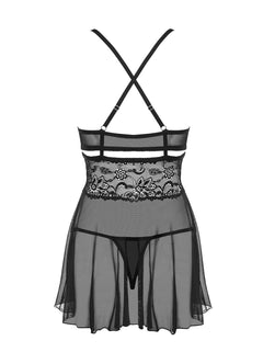 Obsessive - Babydoll Set - Black