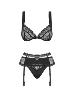 Obsessive - Heartina Three-piece Garter Set