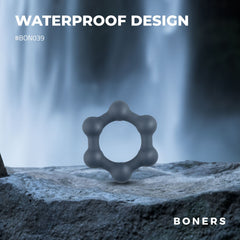 Boners Hexagon Cockring With Steel Balls