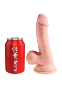 King Cock Plus Realistic Dildo With Scrotum - 18 cm