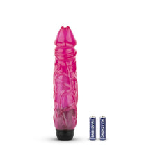 Jelly Supreme - Realistic Vibrator Pink/Glitter - 24 cm