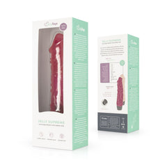 Jelly Supreme - Realistic Vibrator Pink/Glitter - 24 cm