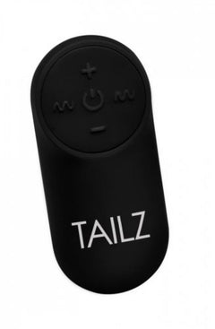 Vibrating Anal Plug With Fox Tail - White