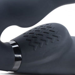 Swirl Vibrating Strapless Strap-On - Black