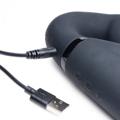 Swirl Vibrating Strapless Strap-On - Black