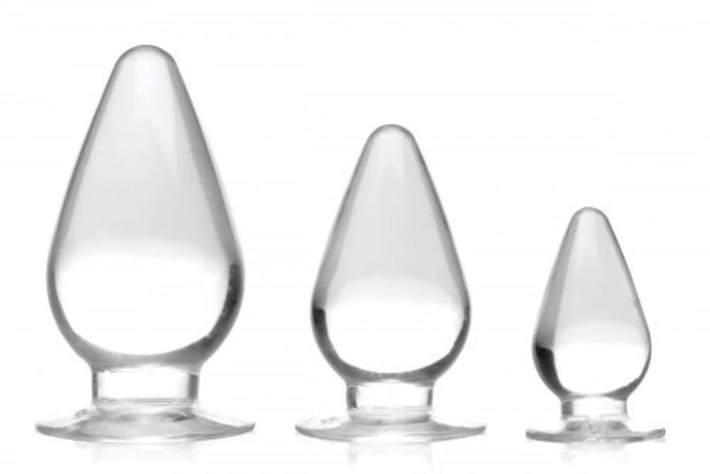 Master Series - Triple Cones Anal Plug Set Of 3 - Clear