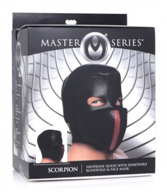 Scorpion Hood With Removable Blindfold And Mouth Mask