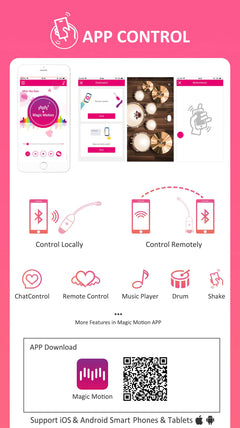 Magic Motion - Vini App-Controlled Vibrating Egg - Pink/White