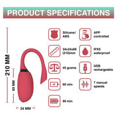 Magic Motion - Fugu Smart Wearable Vibrator - Red