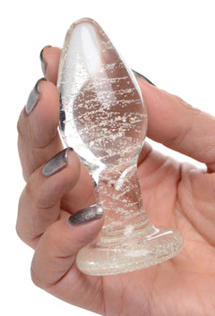 Glow-In-The-Dark Glass Anal Plug - Medium