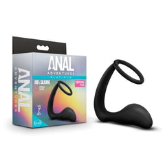 Anal Adventures Platinum - Cock Ring Anal Plug