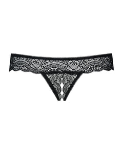 Obsessive - Miamor Crotchless Thong - Black