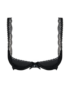 Obsessive - Miamor Bra With Quarter Cups - Black