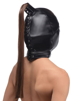 Bondage Hood With Ponytail