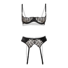 Christine - 3-piece bra set Gush - Black