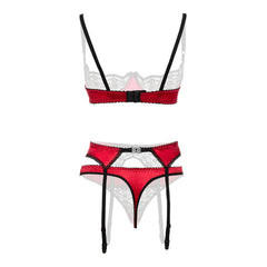 Christine - 3-piece bra set Gush - Red