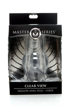 Clear View Hollow Anal Plug - Large