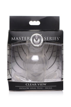 Master Series - Clear View Hollow Anal Plug - Small