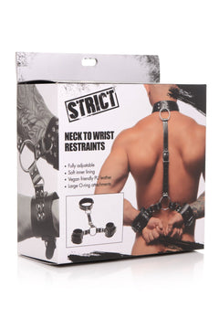 Strict - Collar with Cuffs Restraint Set - Black