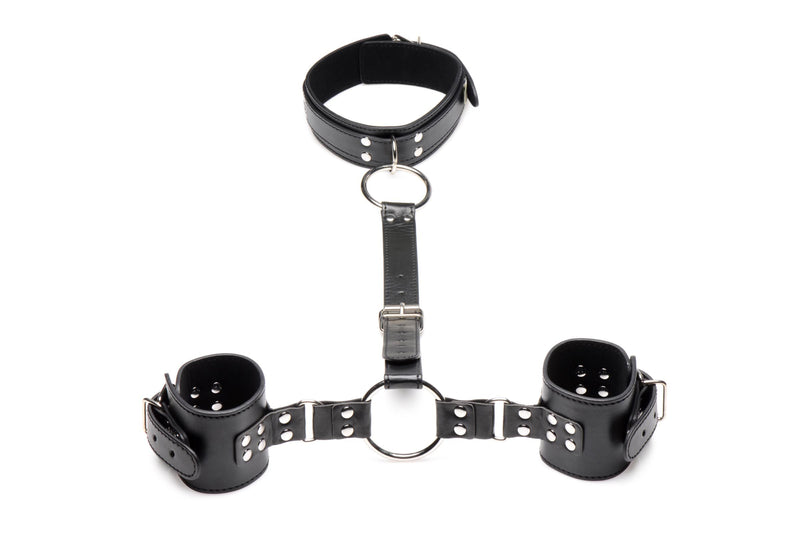 Strict - Collar with Cuffs Restraint Set - Black