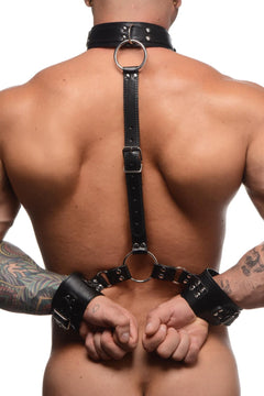 Strict - Collar with Cuffs Restraint Set - Black