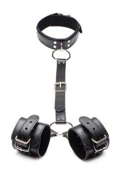 Strict - Collar with Cuffs Restraint Set - Black