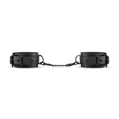 Faux Leather Ankle Cuffs - Black
