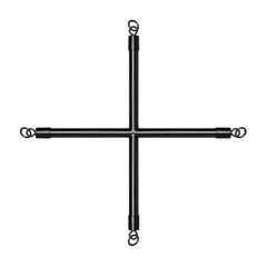 Hog Tie Cross Bar With Cuffs - Black