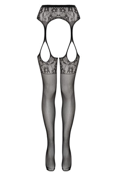 Christine - Suspender pantyhose Sulita - Black