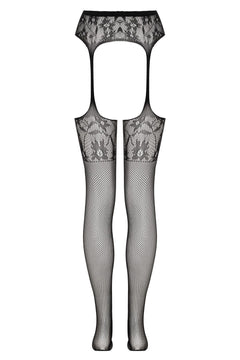 Christine - Suspender pantyhose Sulita - Black