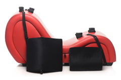 Kinky Sex Sofa With Cuffs And 2 Position Pillows - Red