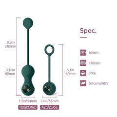 Magic Motion - Duo Smart Kegel Vibrator with Weights - Green