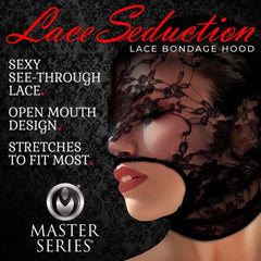 Lace Seduction Bondage Mask - Black