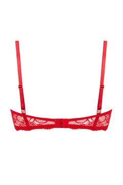 Christine - Lace 1/4 cup Bra Marzia - Red
