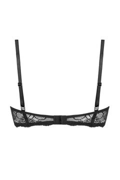 Christine - Lace Quarter Cups Bra Marzia - Black