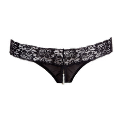 Christine - Pearl Crotchless Thong Pia - Black