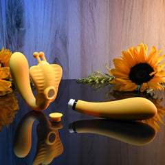 Evolved - The Monarch Strapless Strap On Vibrator - Yellow