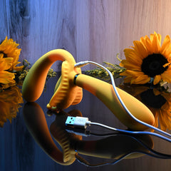 Evolved - The Monarch Strapless Strap On Vibrator - Yellow