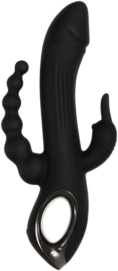 Evolved - Trifecta Rabbit Vibrator - Black