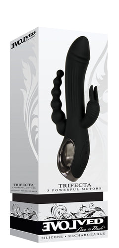 Evolved - Trifecta Rabbit Vibrator - Black