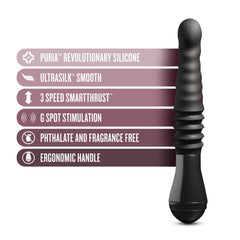 Temptasia - Lazarus Thrusting Dildo - Black
