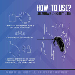 Lockdown Chastity Cage Clear - Medium