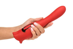 Lickgasm Kiss + Double-sided Kiss Vibrator - Red