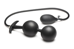 Inflatable Silicone Anal Plug - Black