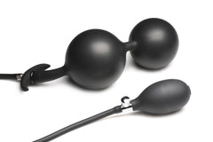 Inflatable Silicone Anal Plug - Black