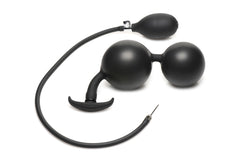 Inflatable Silicone Anal Plug - Black