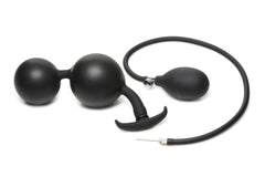 Inflatable Silicone Anal Plug - Black